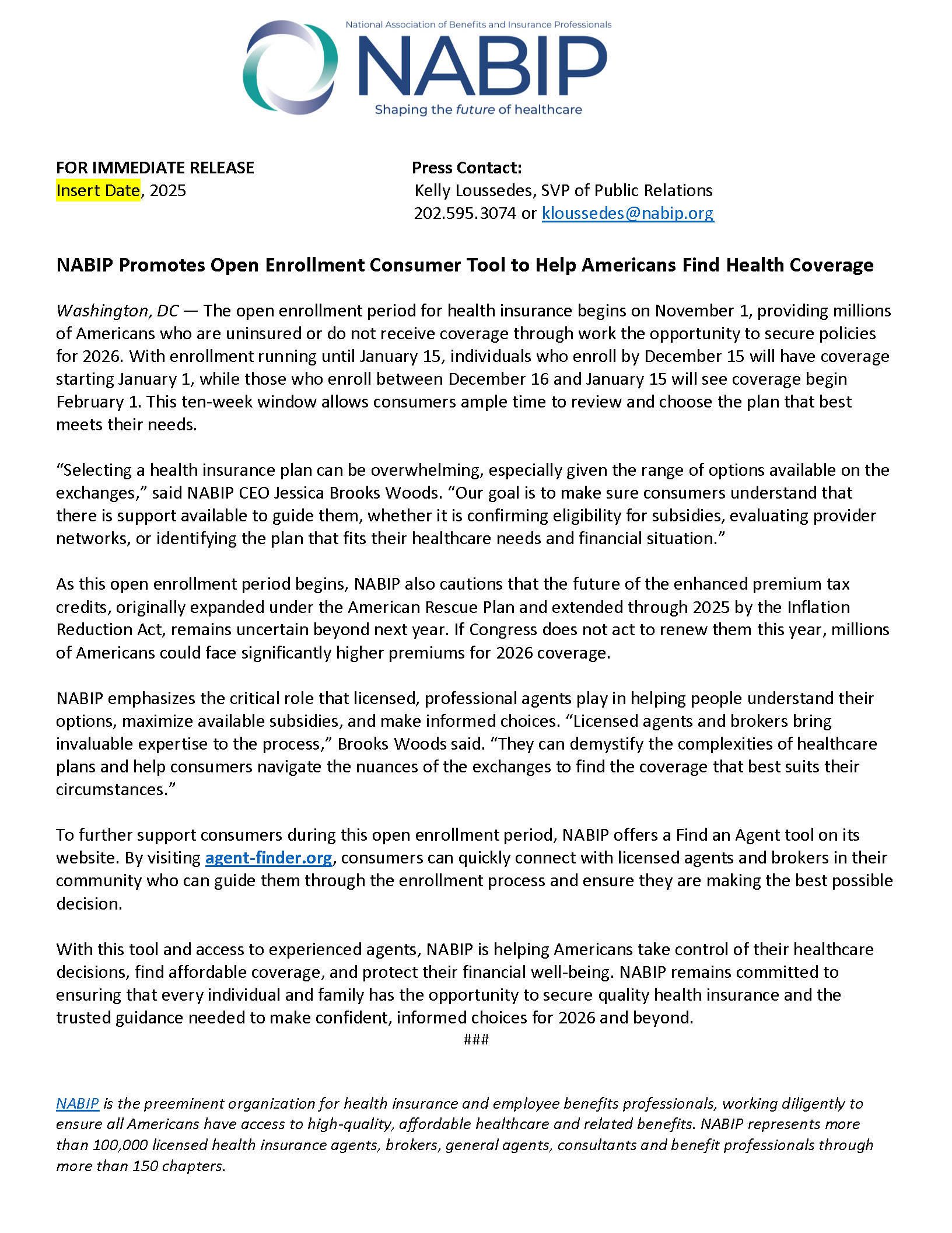 Find an Agent - Press Release