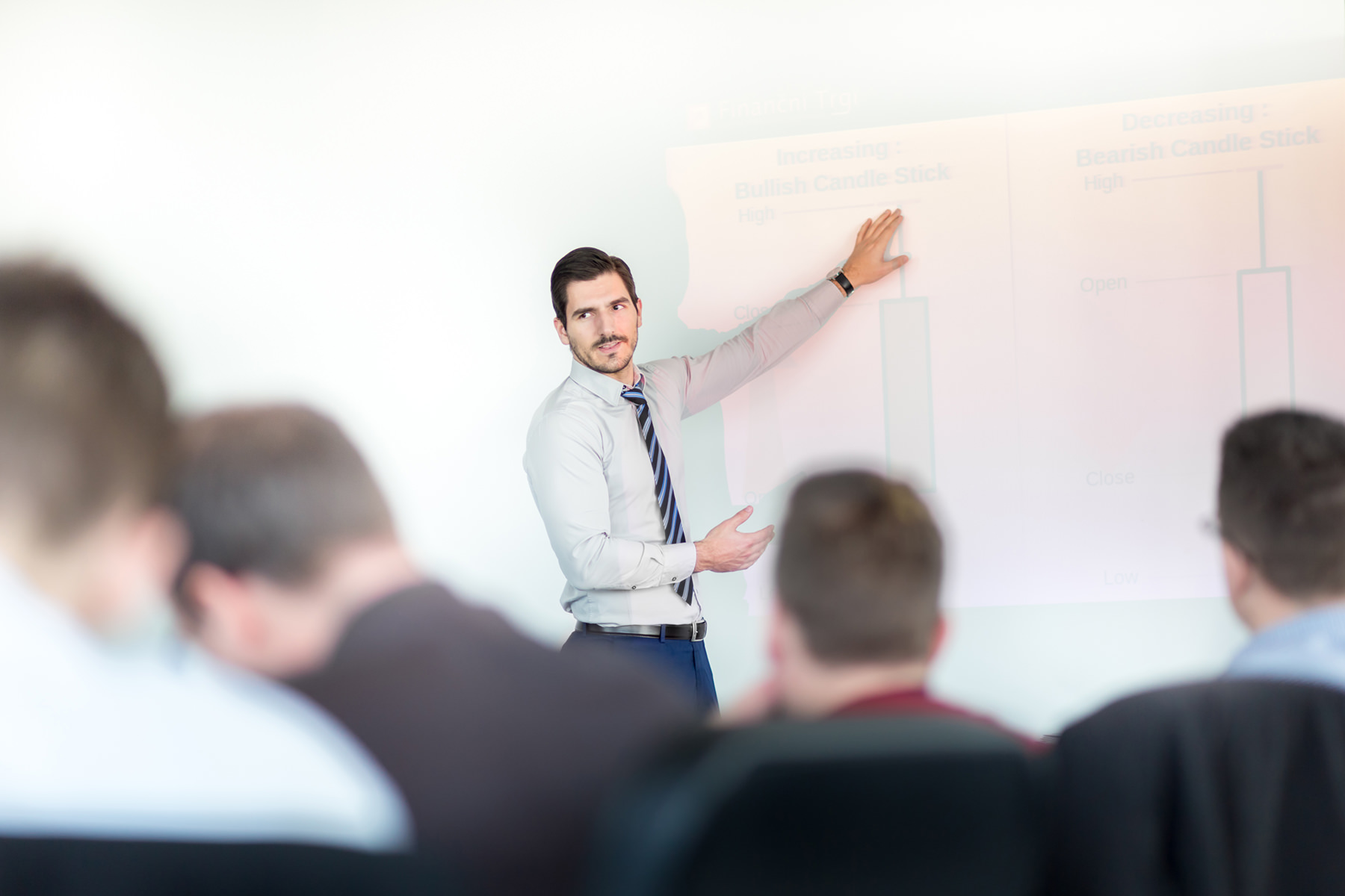 man giving presentation